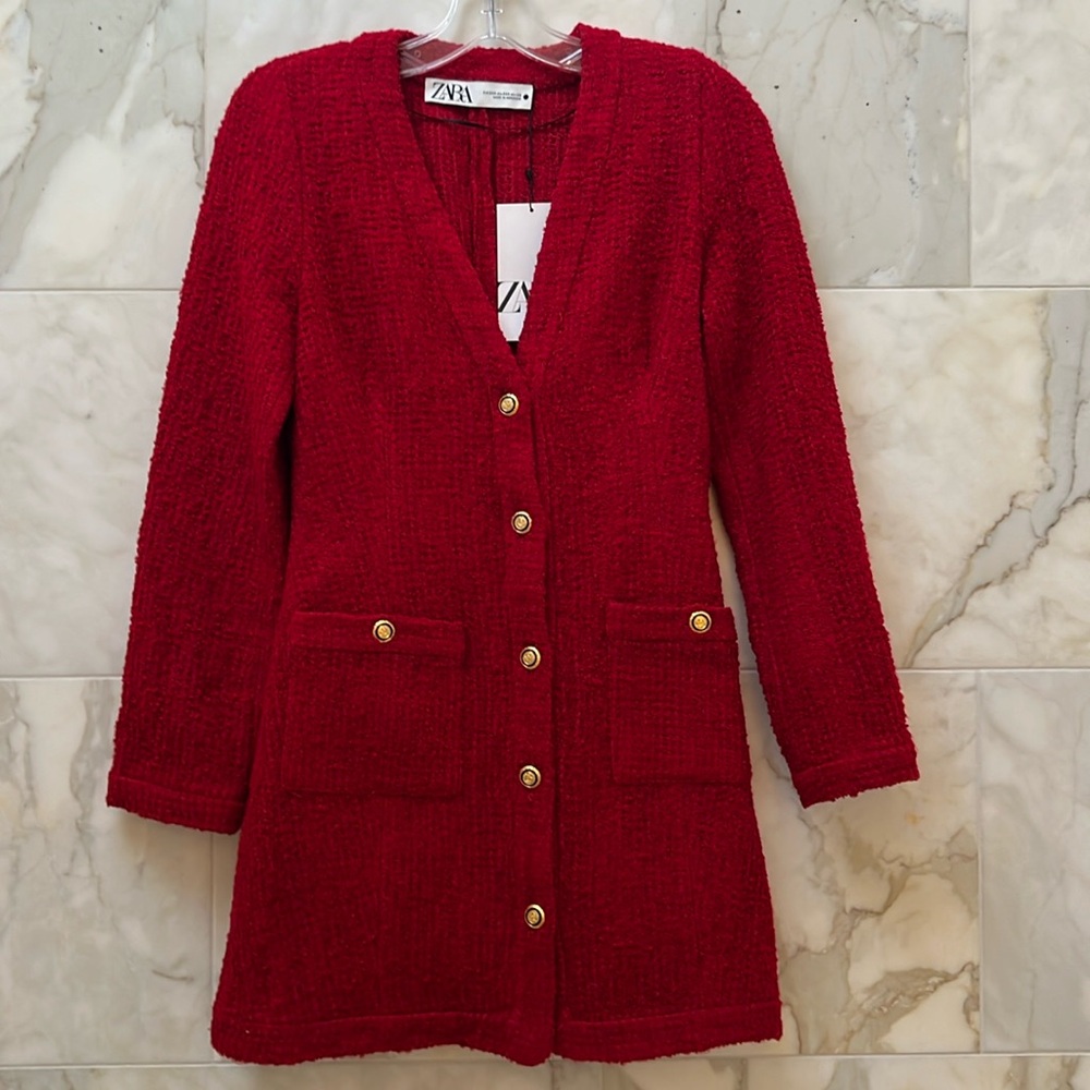 Zara jacket / mini dress. NEW WITH TAGS. Size XXS.